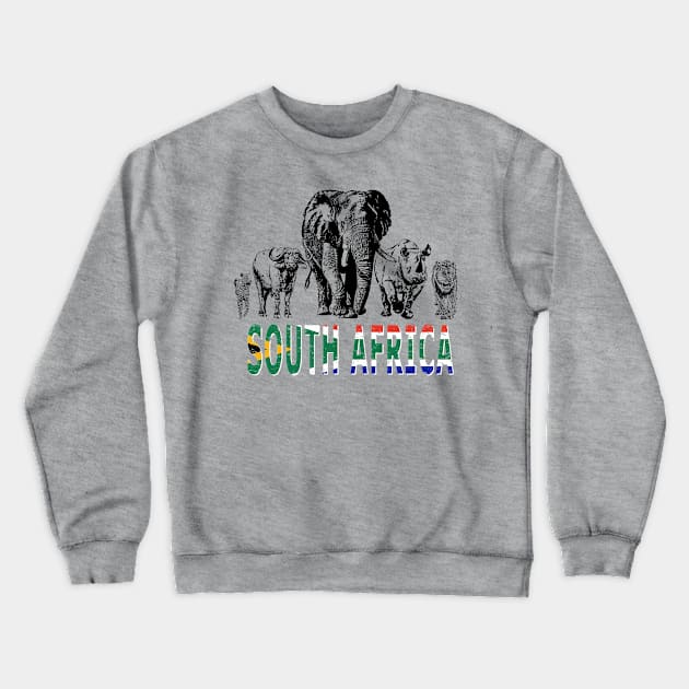 Africa's Big Five for South Africa Fans Crewneck Sweatshirt by scotch